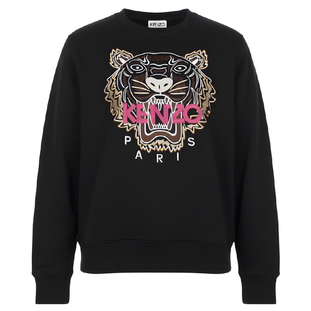 Kenzo Black Sweatshirt with Bold Tiger Motif